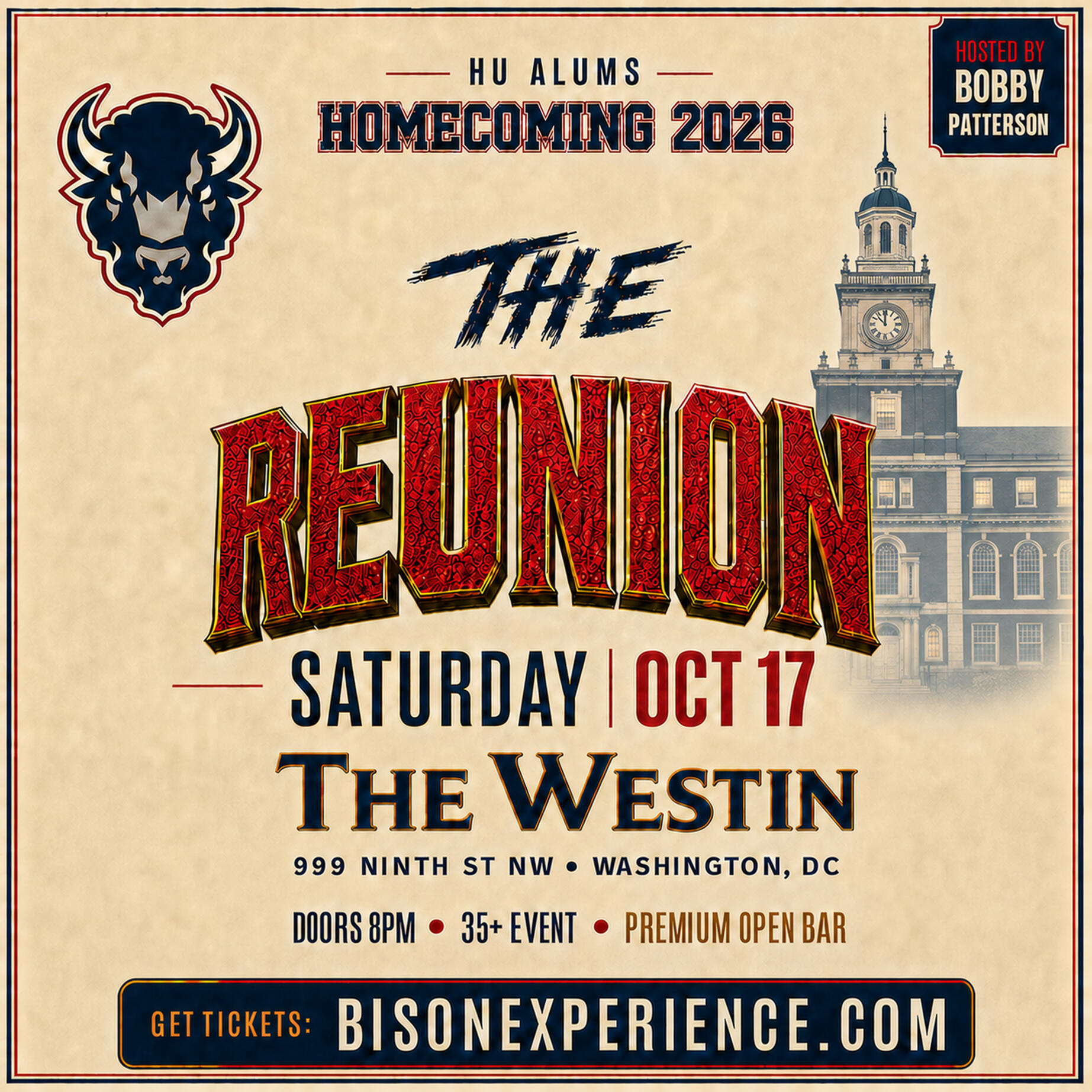 The Reunion Howard Homecoming 2026 party at The Westin in Washington DC